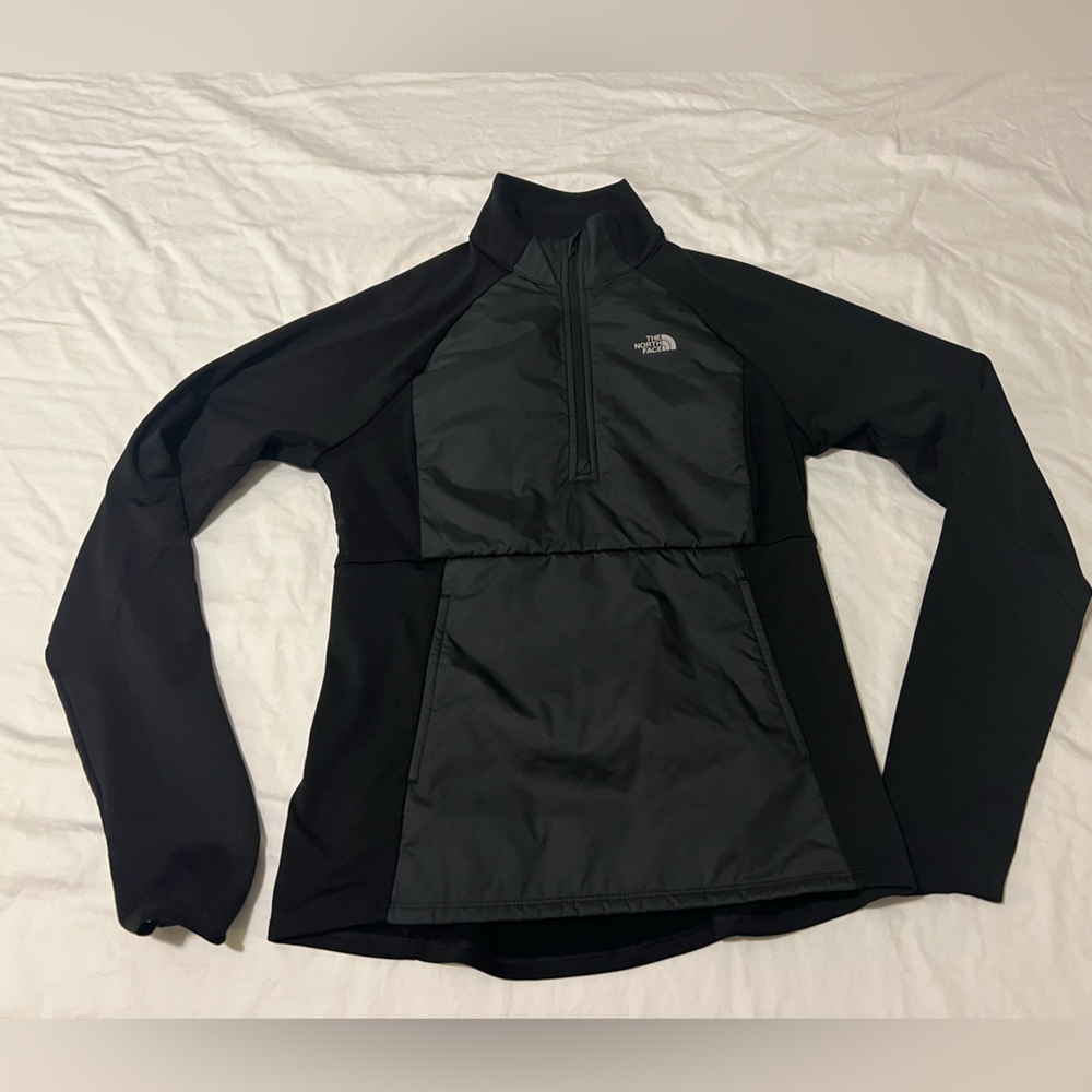 The North Face Black half-zip pullover  with insulation and ventilation